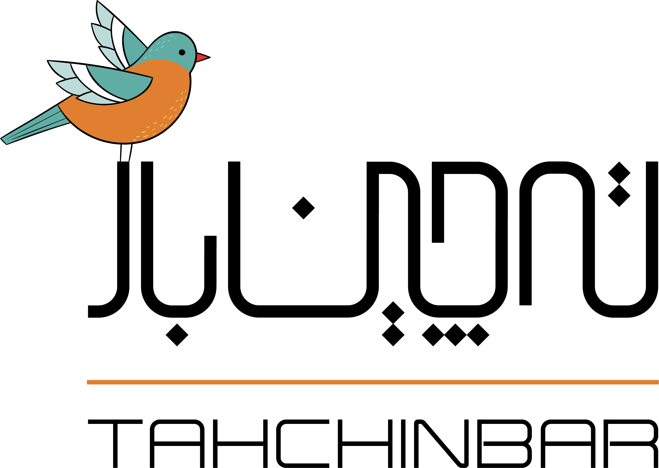 tahchin bar logo with bird finalllllllllll